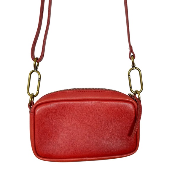 Madewell Red Mini The Leather Carabiner Crossbody Bag - Picture 3 of 7